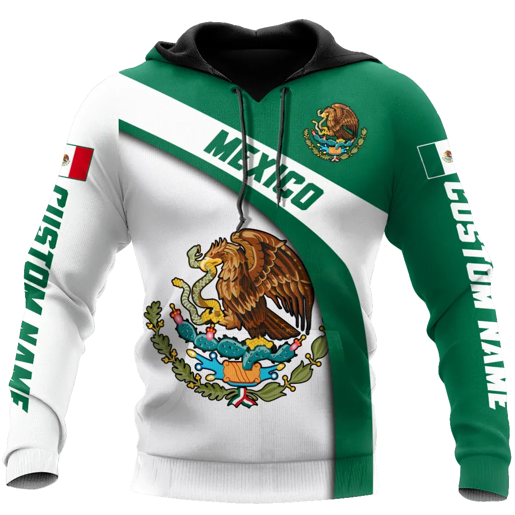 Customized With Name 3D Full Prined Unisex Hoodie For Men And Women, Mexican Hoodie, Mexico Gift For Him Her