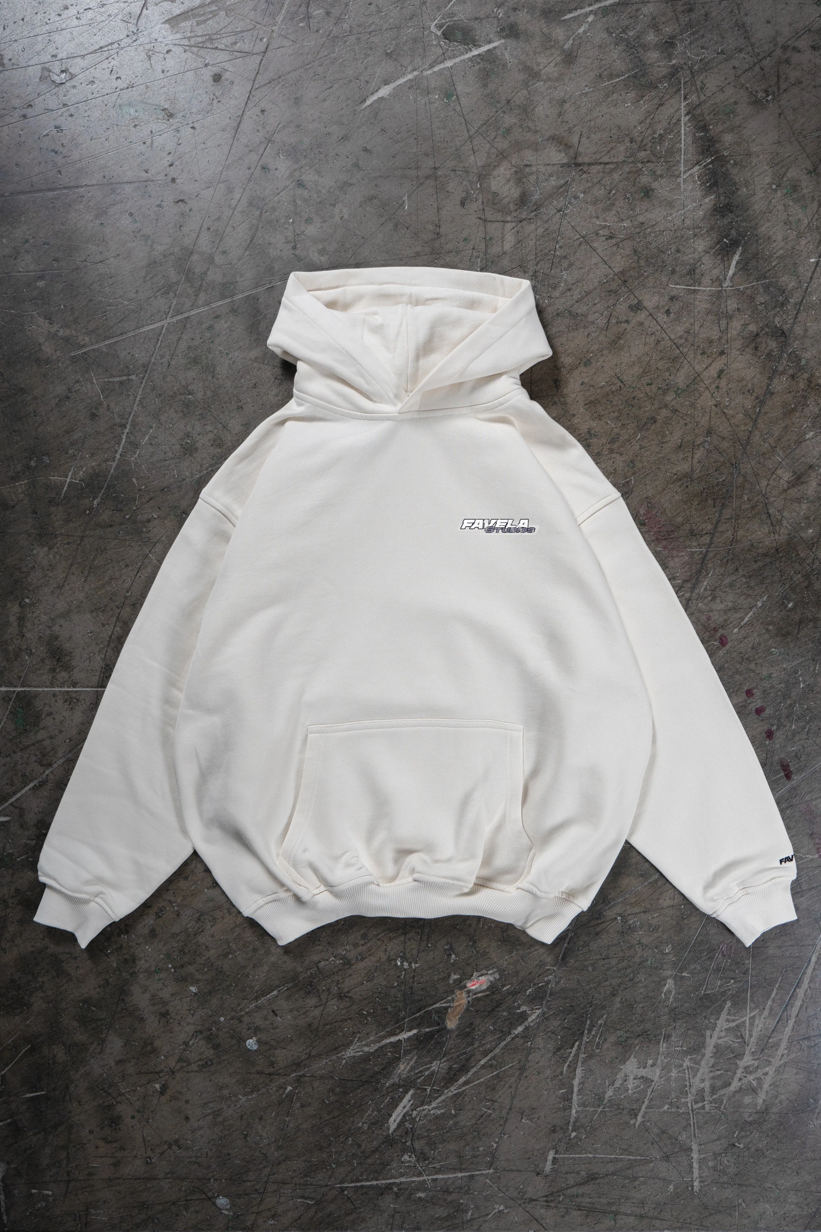 DISTRESSED VANILLA HOODIE