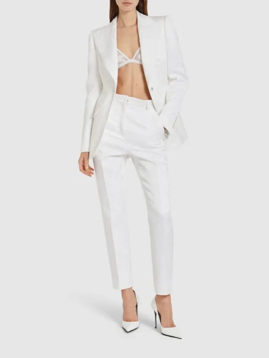 Dolce&amp;Gabbana   Straight cotton blend pants 