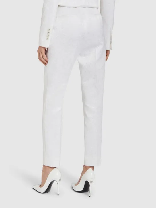 Dolce&amp;Gabbana   Straight cotton blend pants 