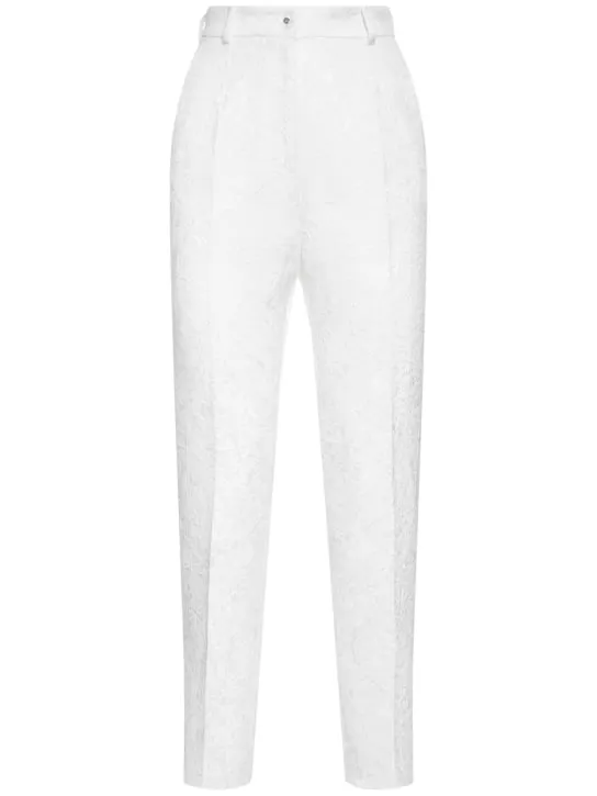 Dolce&amp;Gabbana   Straight cotton blend pants 