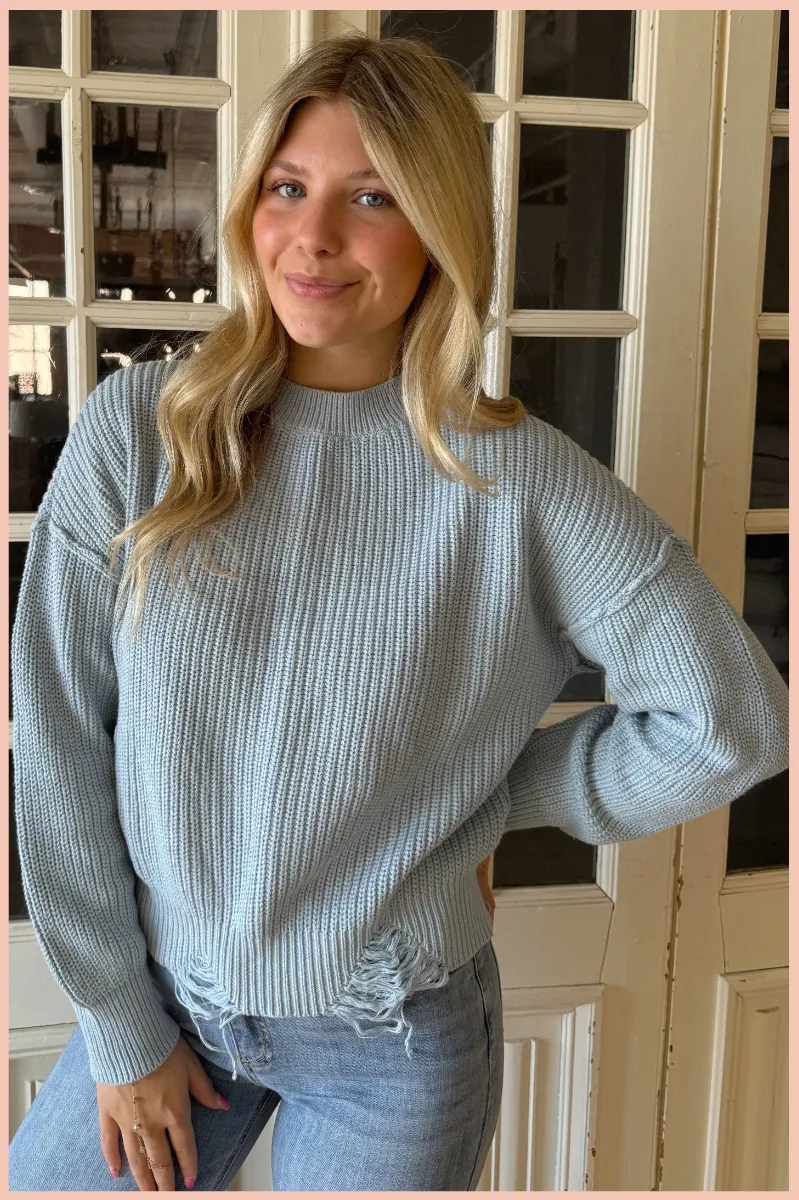 Drop Shoulder Knitted Sweater