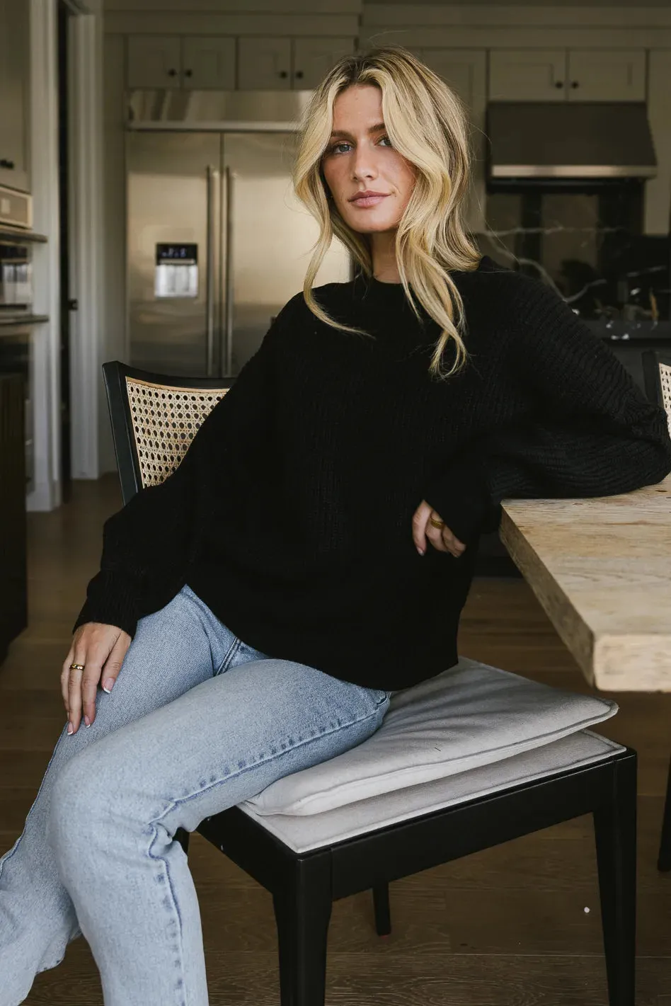 Eden Knit Sweater in Black - FINAL SALE