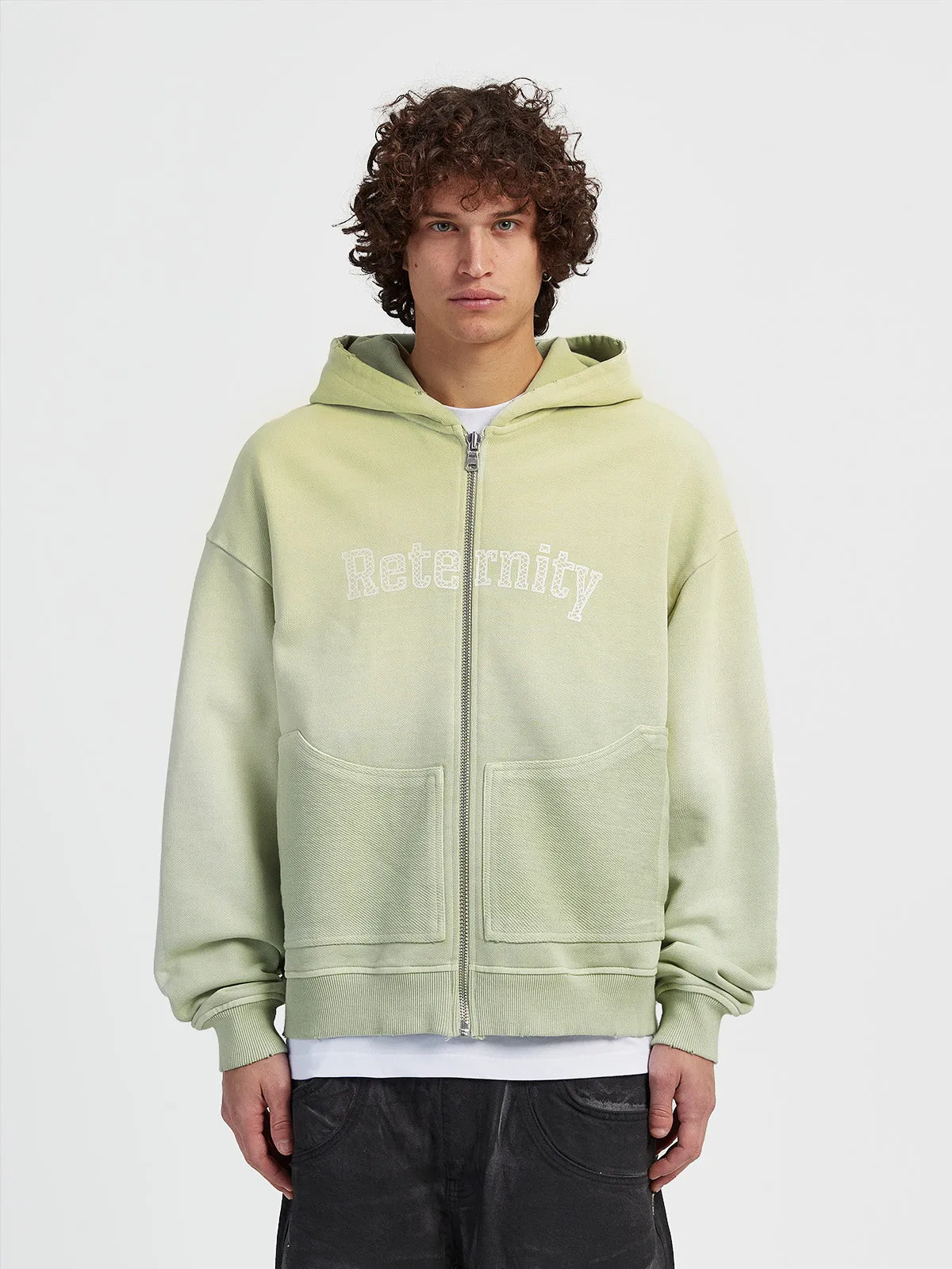 ERA ZIP-HOODIE - FADED LIME