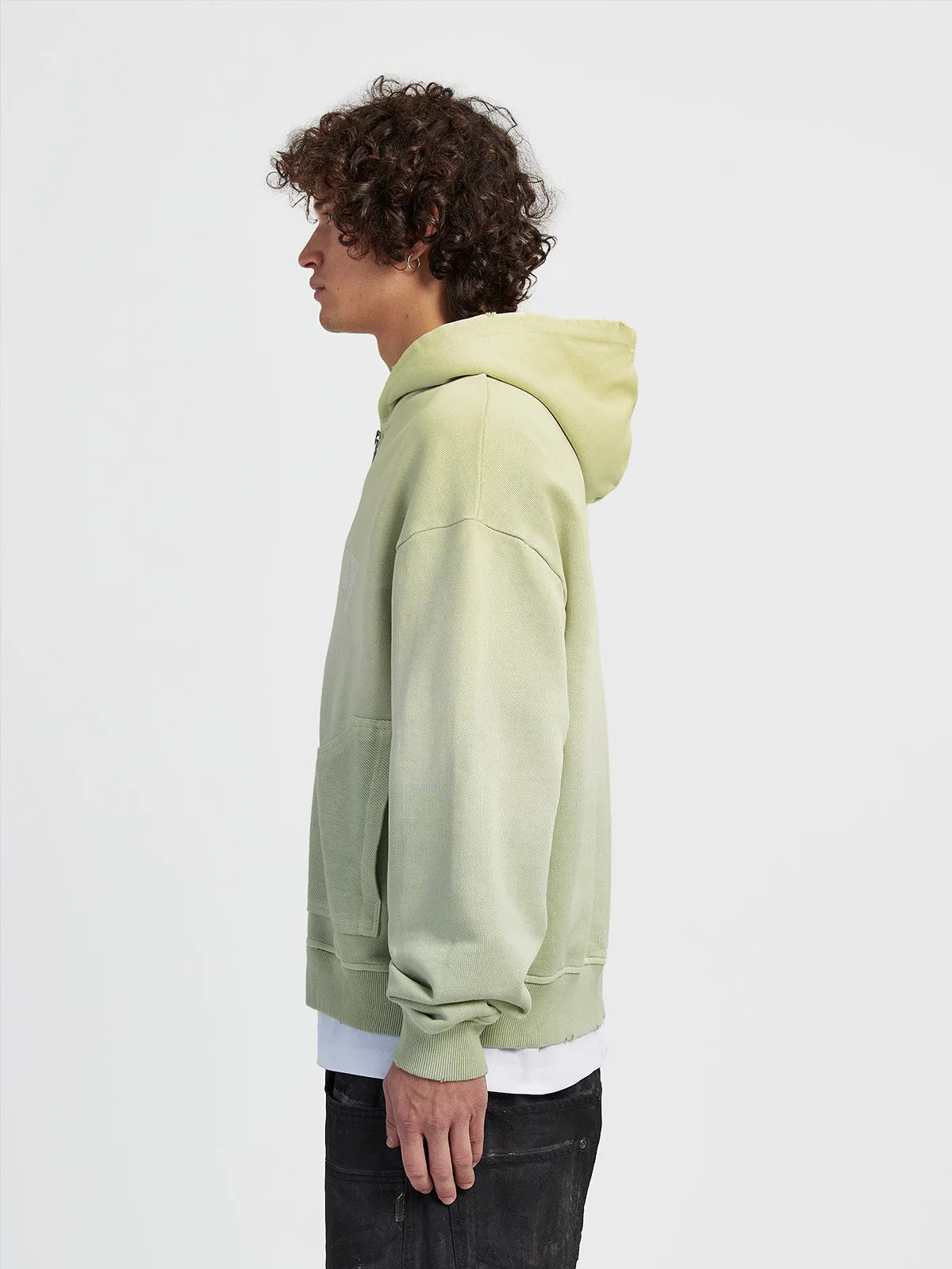 ERA ZIP-HOODIE - FADED LIME