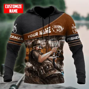 Fisherman Keep It Reel Lake Fishing Hoodie Zip Hoodie Shirts For Men