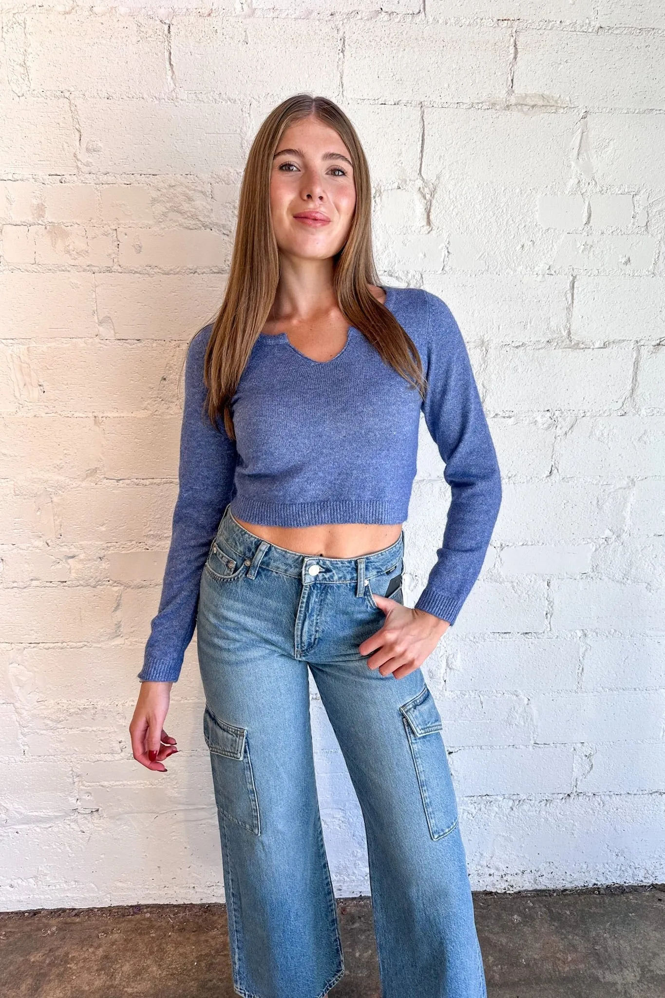 Float On Crop Sweater