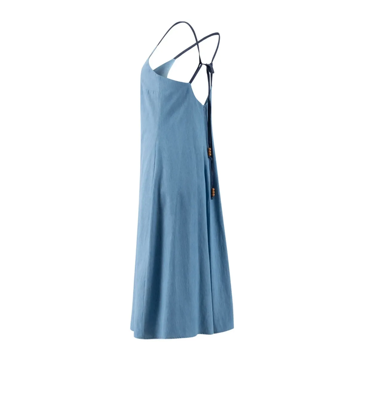 FP5185 Faded Denim Slip Dress