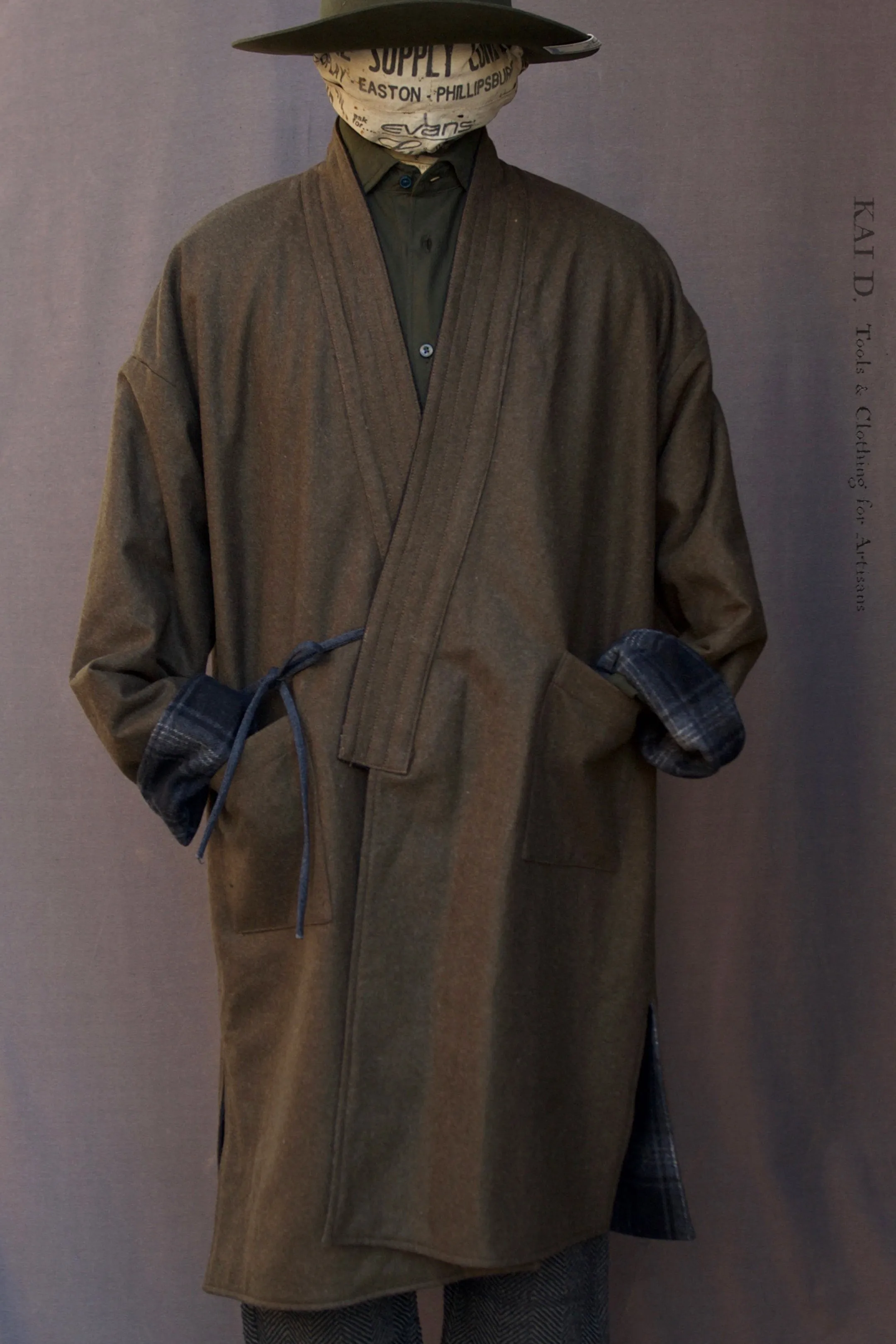 Full Length Japanese Farmer Coat - Montana - Medium (NO RETURN)