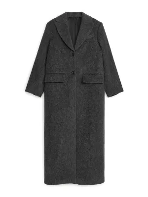 Full-length wool coat