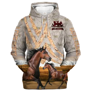 Horse On A Stone Background Hoodie, Horse Hoodie, Horse Lover Gift