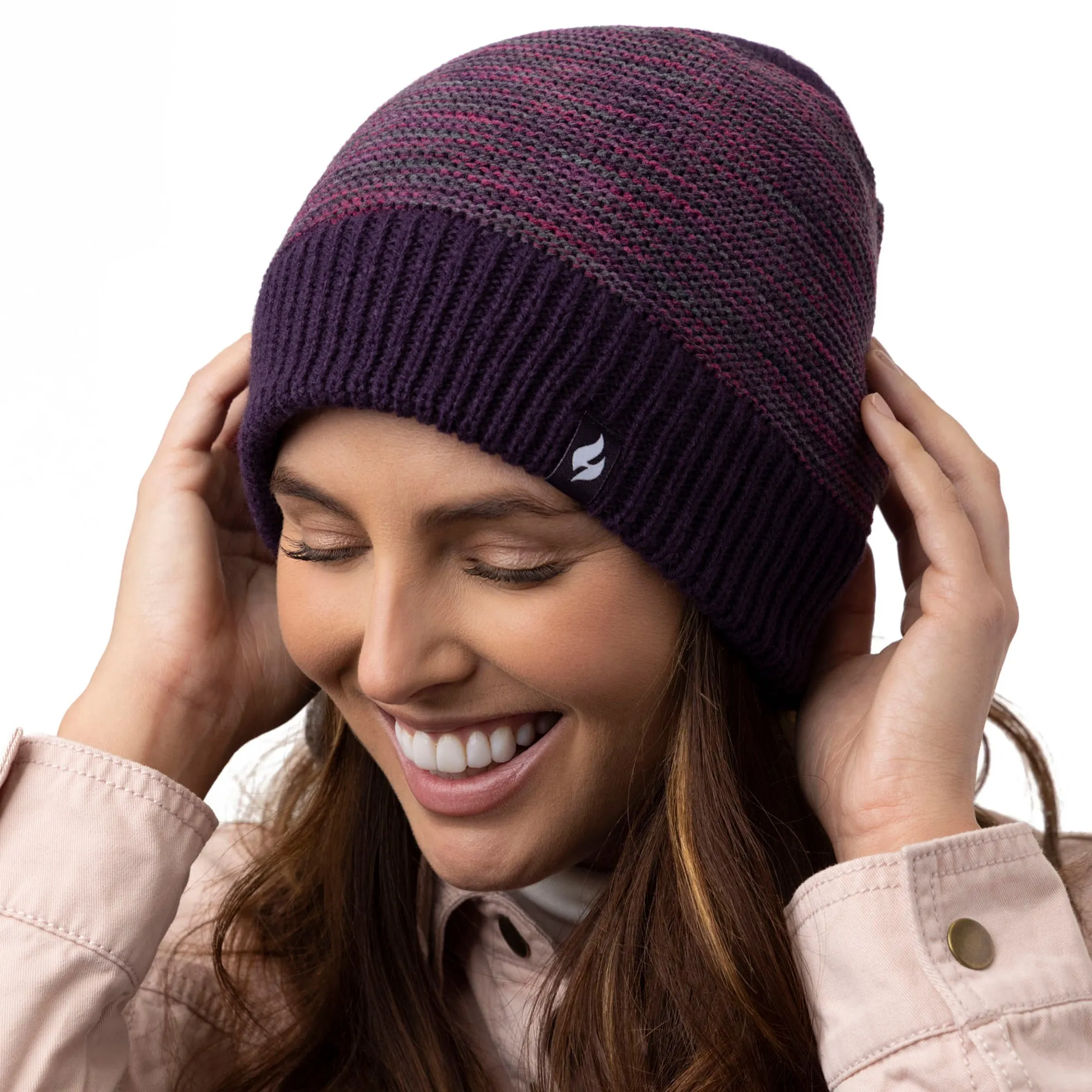 Ladies Eden Beanie Hat - Purple