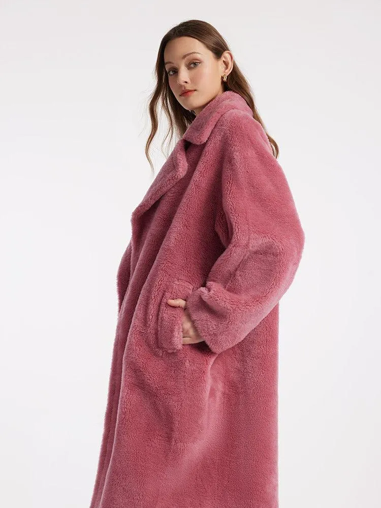 Lamb Wool Oversized Teddy Overcoat