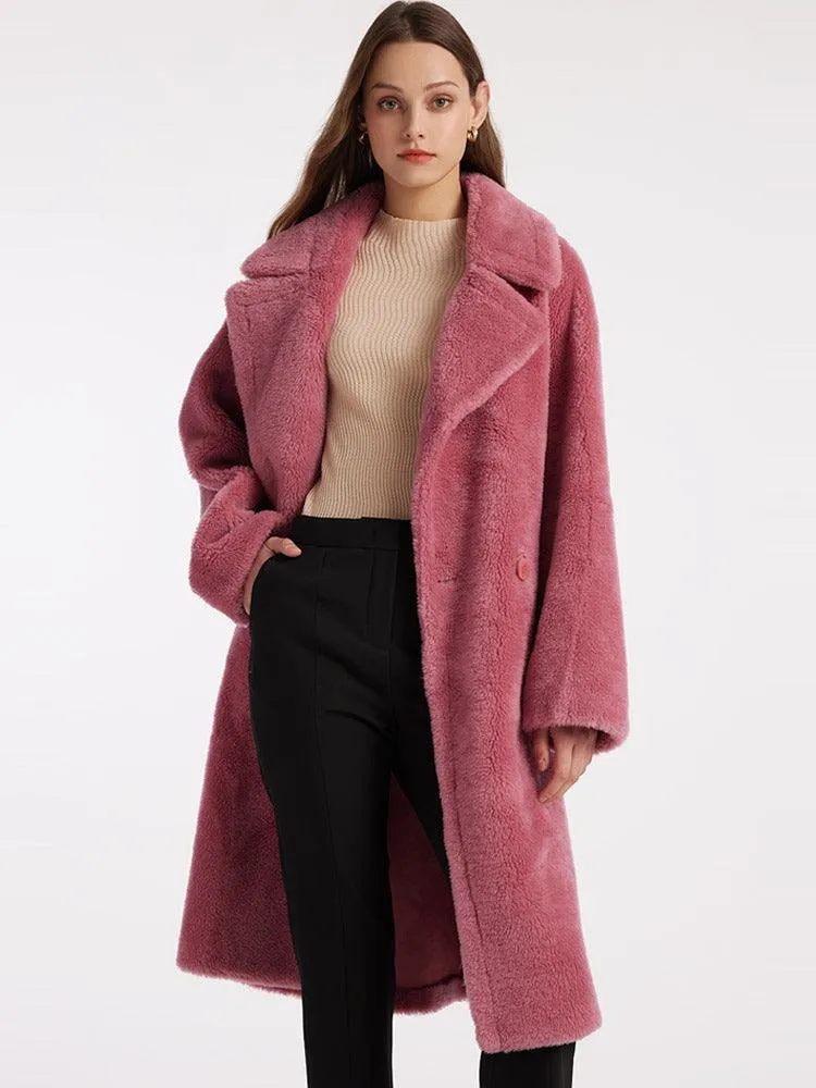 Lamb Wool Oversized Teddy Overcoat