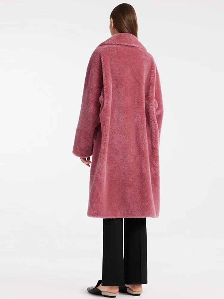 Lamb Wool Oversized Teddy Overcoat