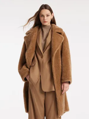 Lamb Wool Oversized Teddy Overcoat