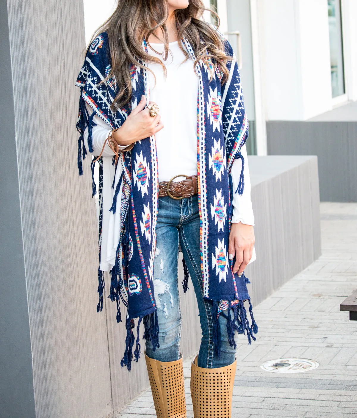 Long Sweater Poncho