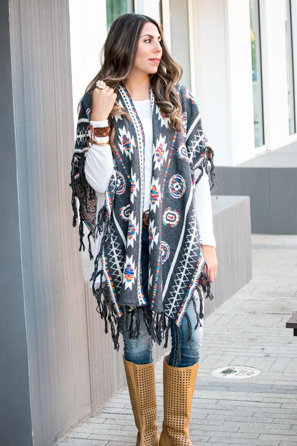 Long Sweater Poncho