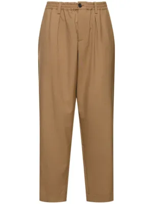 Marni   Tropical wool loose crop pants 