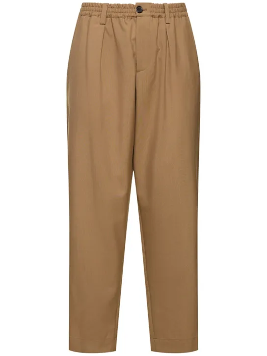 Marni   Tropical wool loose crop pants 