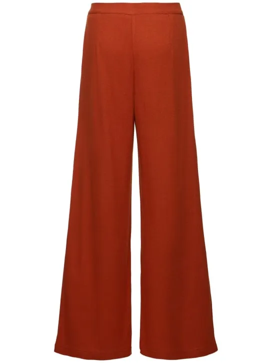 Max Mara   Brina linen blend jersey straight pants 