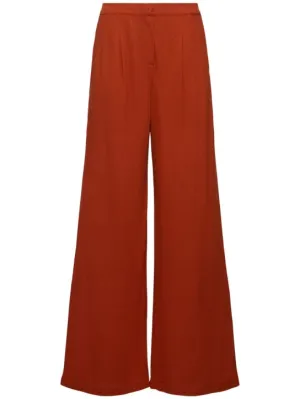 Max Mara   Brina linen blend jersey straight pants 