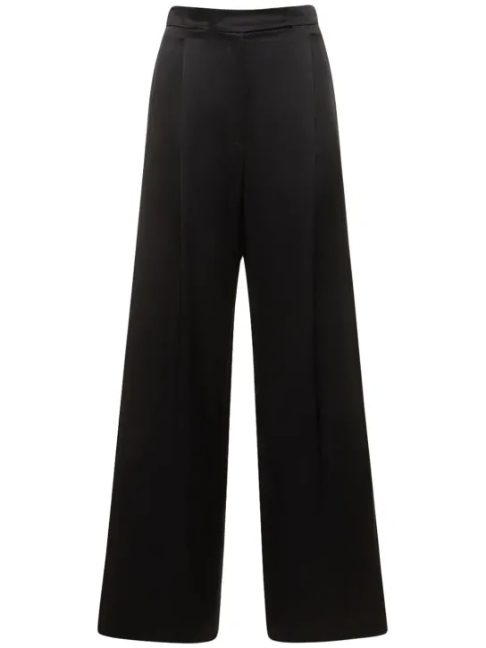 Max Mara   Fiesta silk satin slit wide pants 