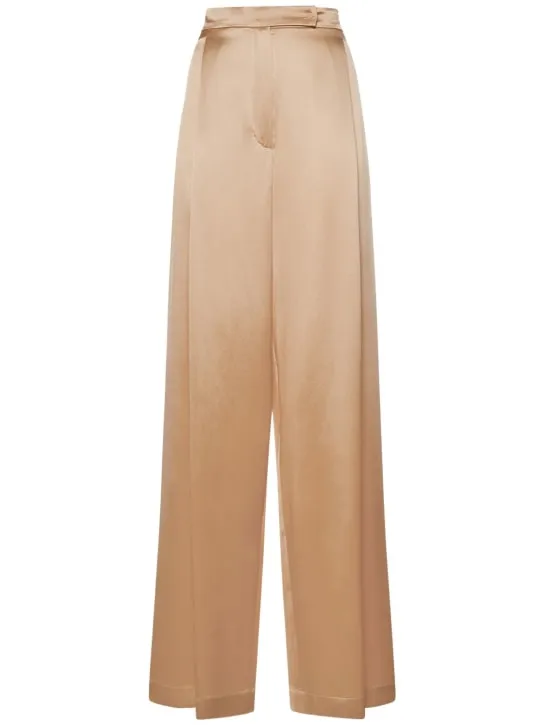 Max Mara   Fiesta silk satin slit wide pants 