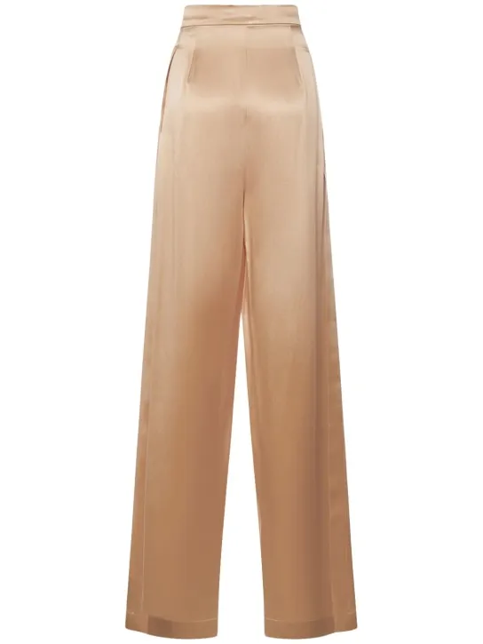 Max Mara   Fiesta silk satin slit wide pants 