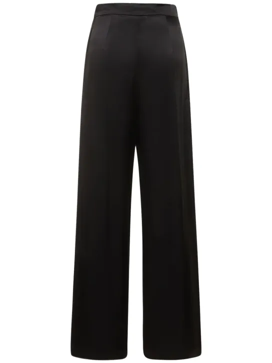 Max Mara   Fiesta silk satin slit wide pants 