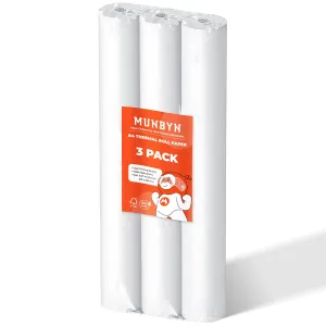 MUNBYN A4 Thermal Paper 3 Rolls for ITP01 / ITP04