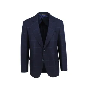 Navy Window Pane Sport Coat