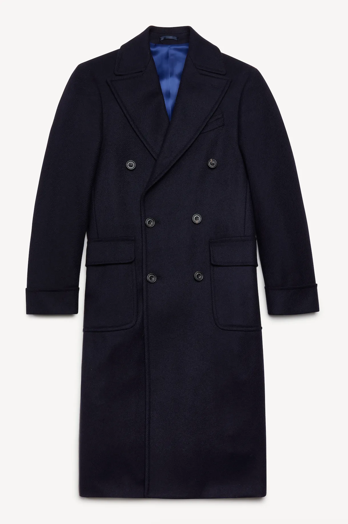 Navy Wool Polo Coat