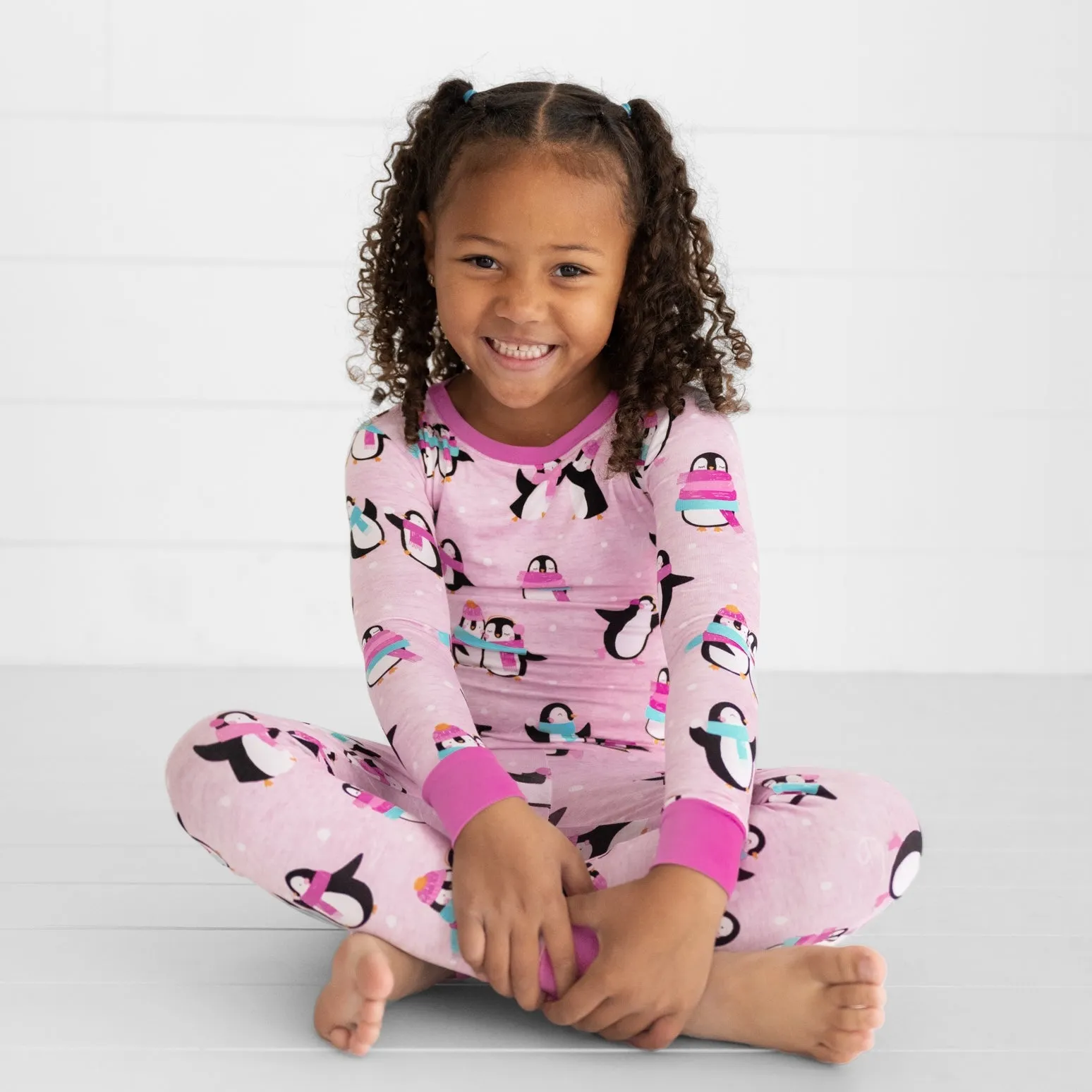 Pink Penguin Party Two-Piece Pajama Set