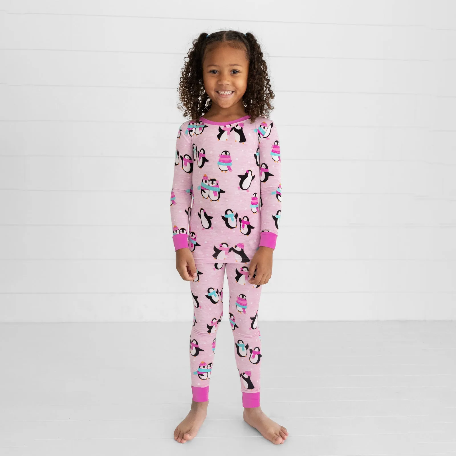 Pink Penguin Party Two-Piece Pajama Set