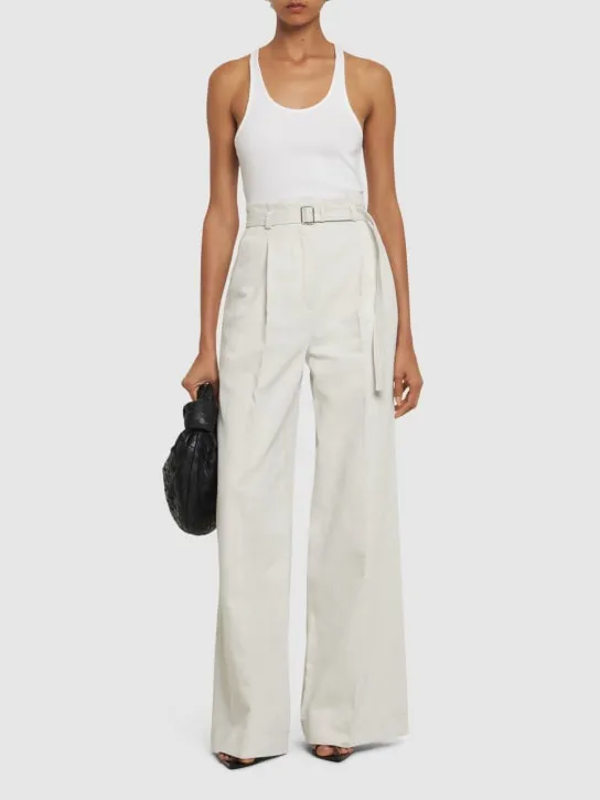 Proenza Schouler   Dana tailored cotton &amp; linen pants 