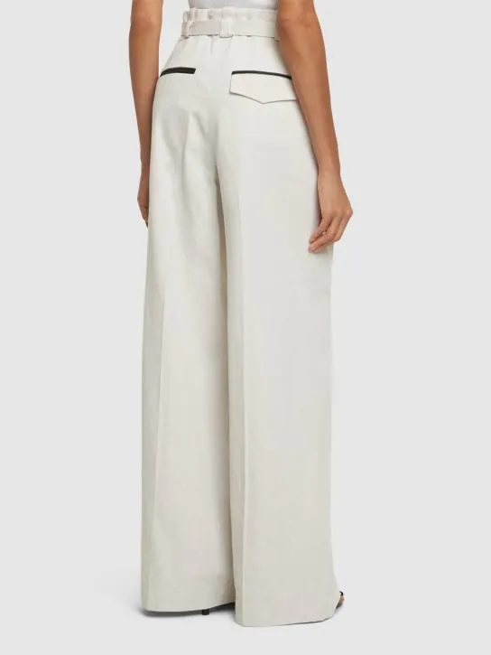 Proenza Schouler   Dana tailored cotton &amp; linen pants 