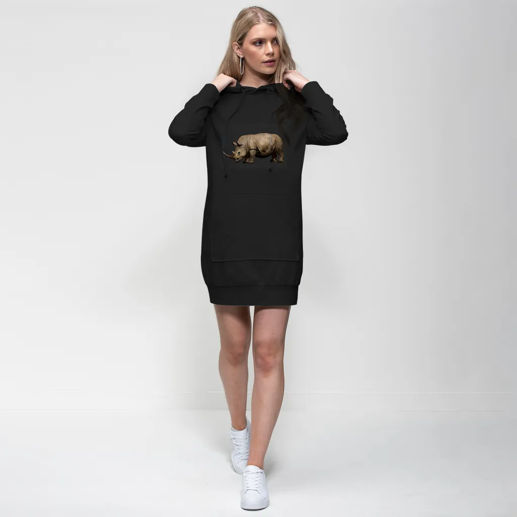 Rhino Character Premium Adult Hoodie Dress