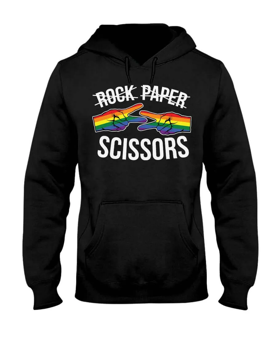 Rock, Paper, Scissors | LGBT  Merch | Lesbian Pride Unisex Hoodie