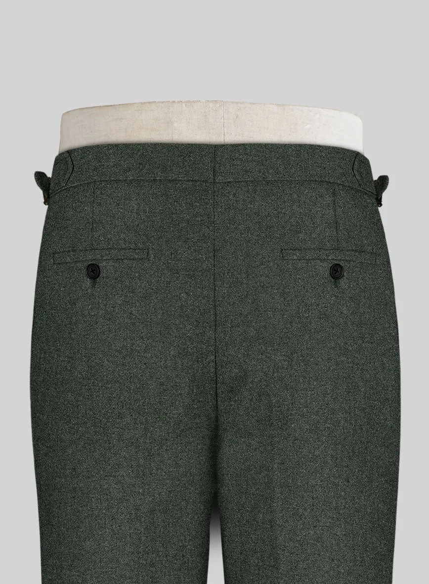 Rope Weave Green Highland Tweed Trousers