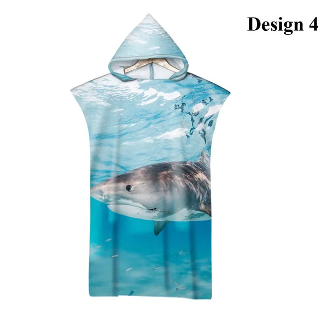 Shark Poncho Beach Towel