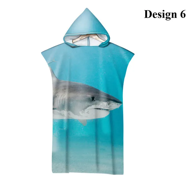 Shark Poncho Beach Towel