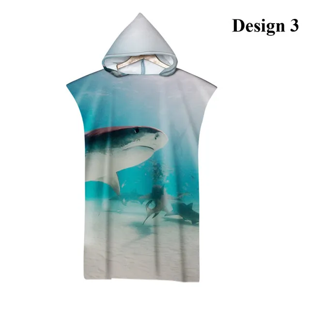 Shark Poncho Beach Towel