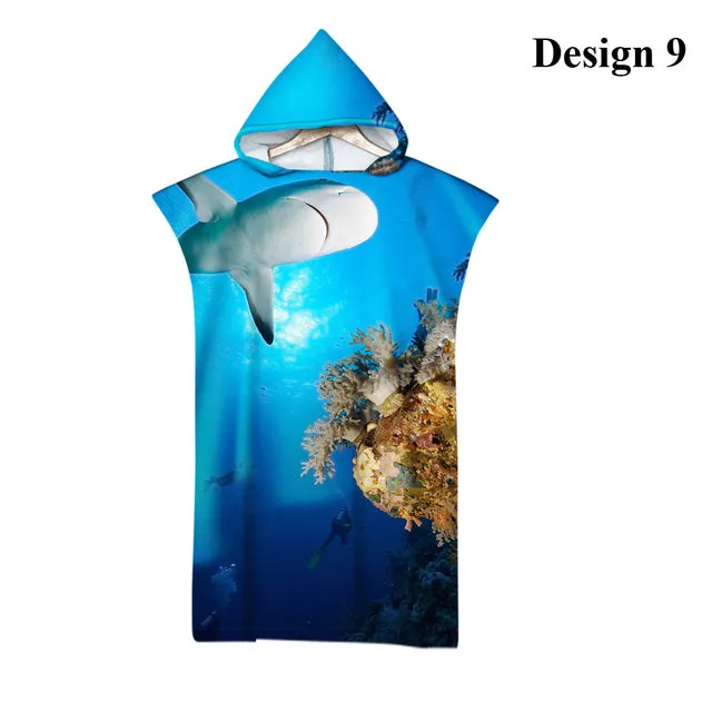 Shark Poncho Beach Towel