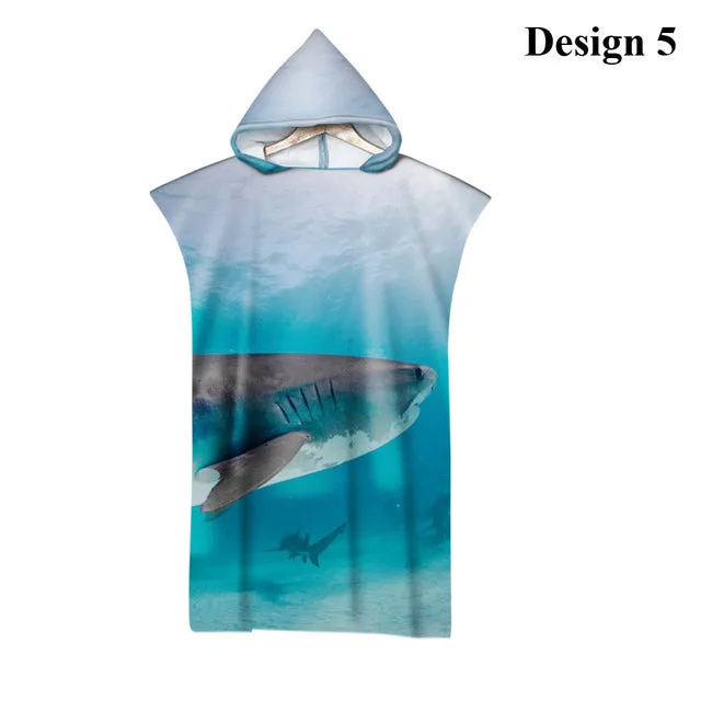 Shark Poncho Beach Towel