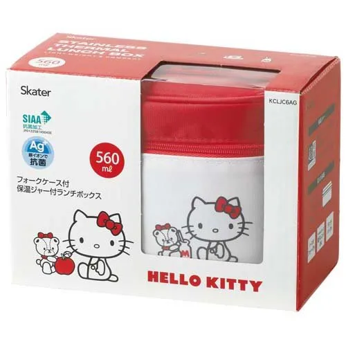 Skater Antibacterial Heat Insulation Lunch Bento box (Hello Kitty)