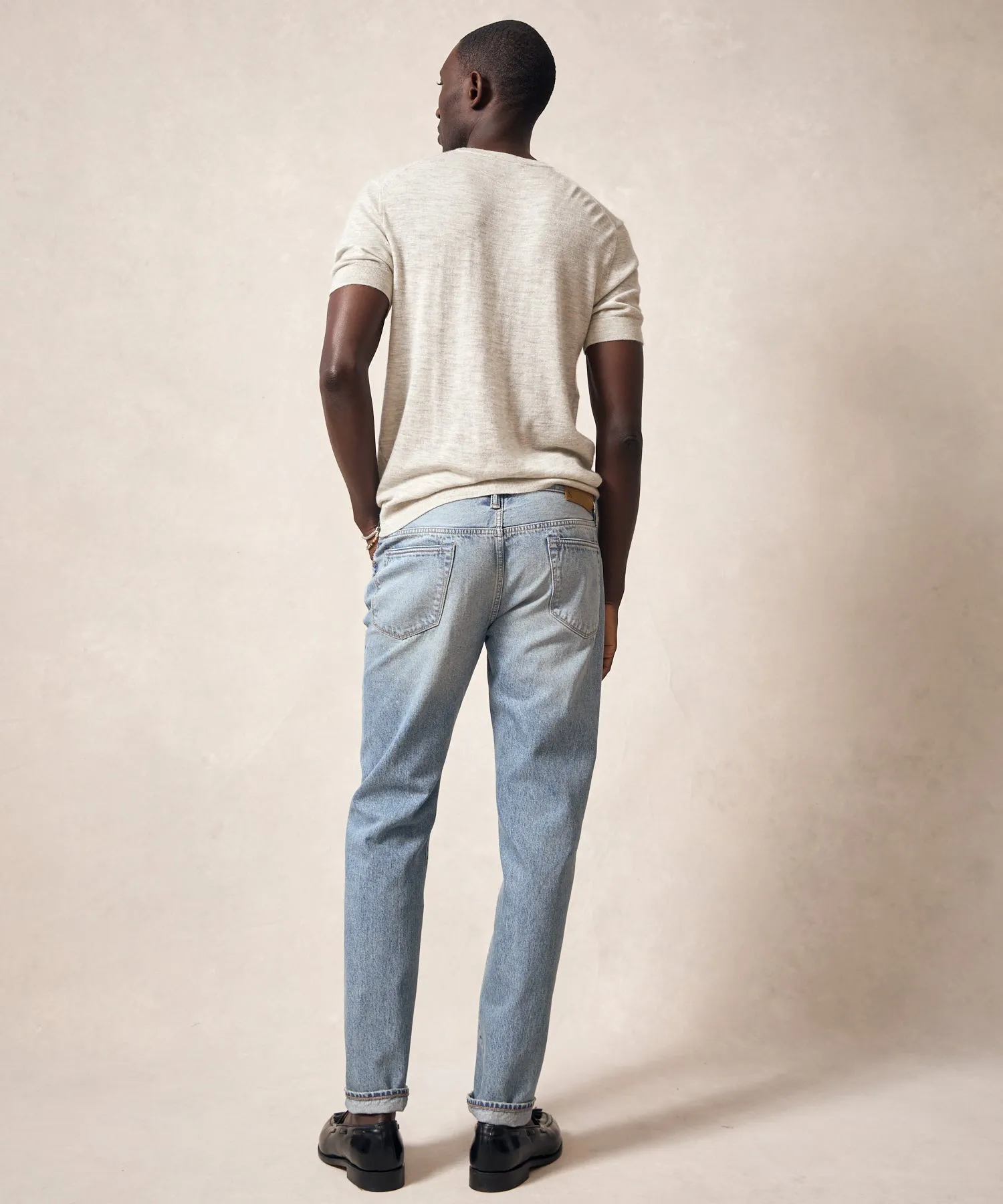 Slim Selvedge Jean in Frosty Indigo Wash