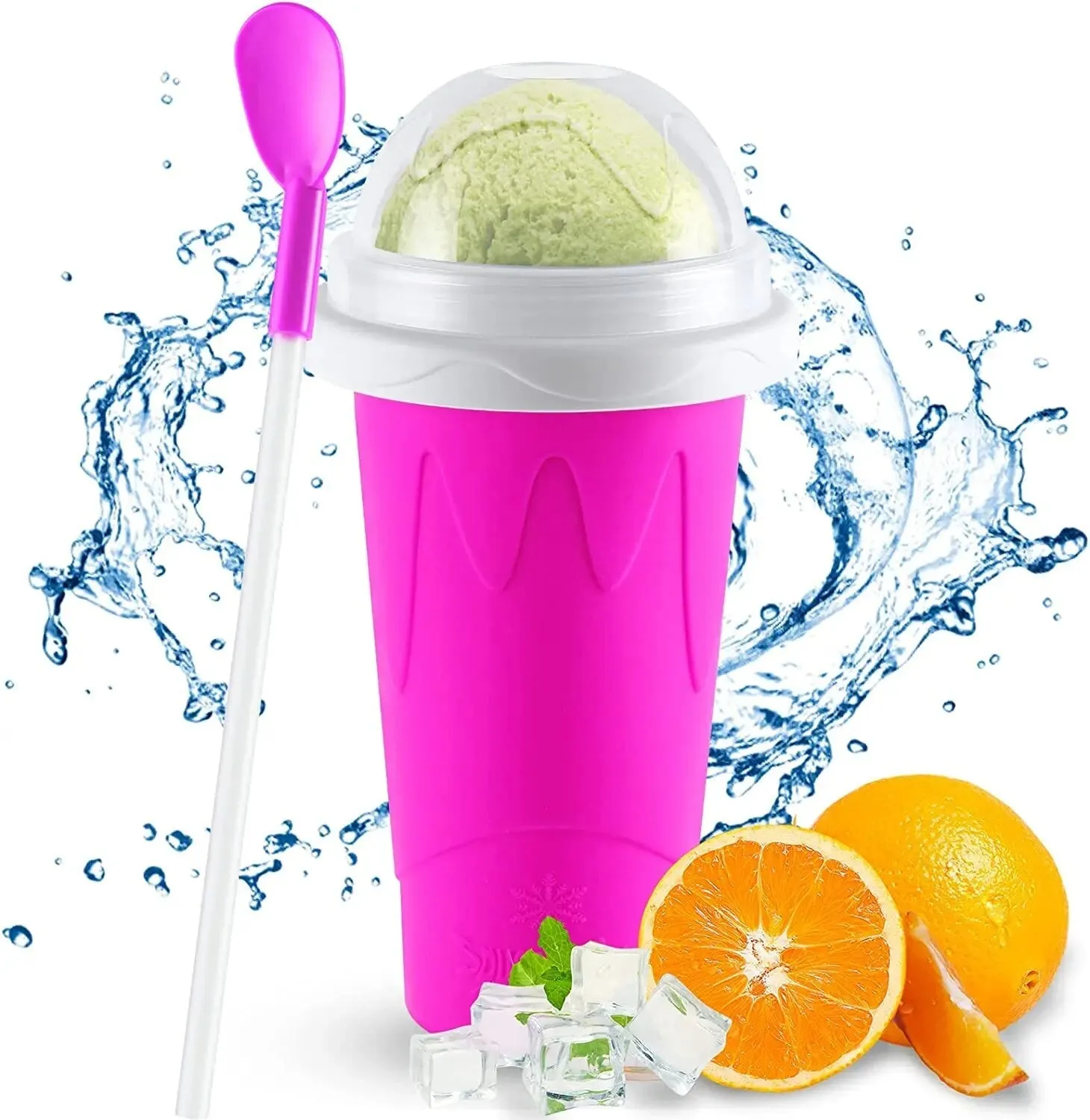 Slushie Cup Maker - Double Layer Squeeze Slushy Maker Cup