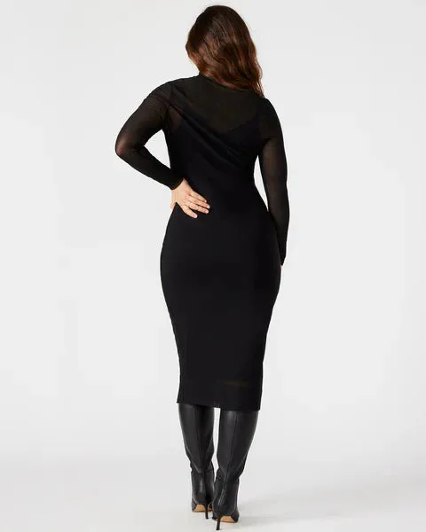 STE Black Vivienne Mesh Midi Dress