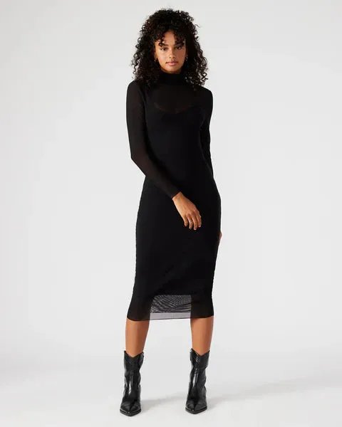 STE Black Vivienne Mesh Midi Dress